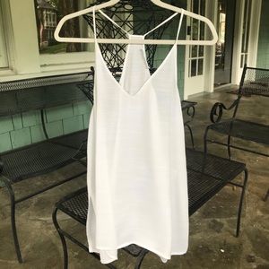 LUSH White Razorback Tank